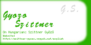 gyozo szittner business card
